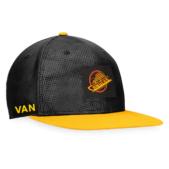 Vancouver Canucks Fanatics Branded Authentic Pro Alternate Logo Snapback Hat - Black/Gold