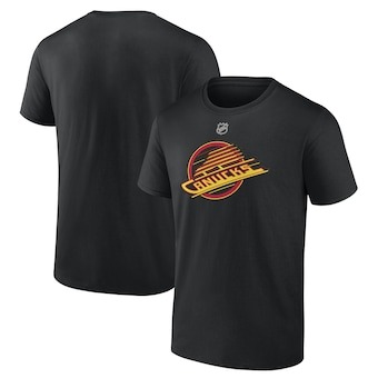 Men's Vancouver Canucks Fanatics Black Alternate Logo T-Shirt
