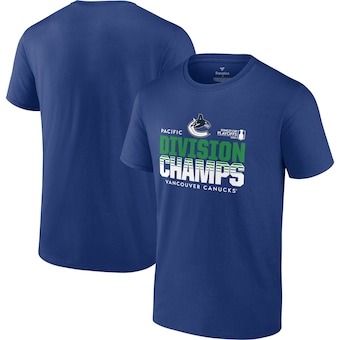 Vancouver Canucks Fanatics Branded 2024 Pacific Division Champions T-Shirt - Blue