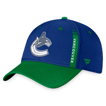 Vancouver Canucks Fanatics Branded 2022 NHL Draft - Authentic Pro Flex Hat - Blue/Kelly Green