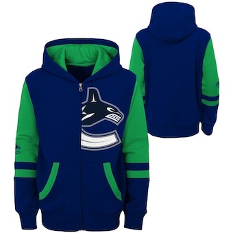 Vancouver Canucks Youth Faceoff Full-Zip Hoodie - Blue